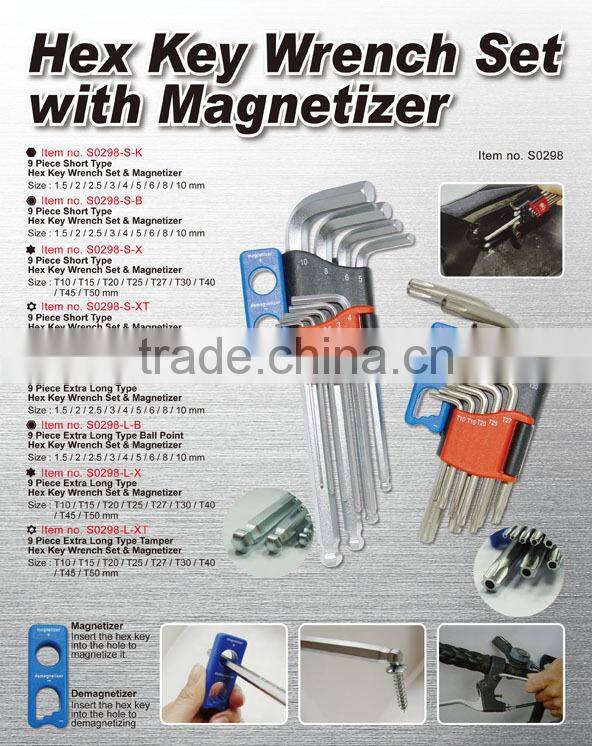 Hex Key Wrench Set with Magnetizer
