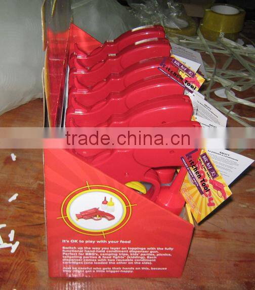 3pcs high quality food grade plasitc sauce gun for condiment