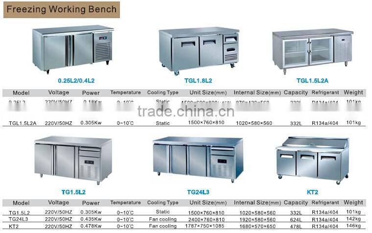 Stainless Steel Freezer Big Capacity Deep Chest Freezer Heavy Duty Fridge Refrigerator Freezer For Sale