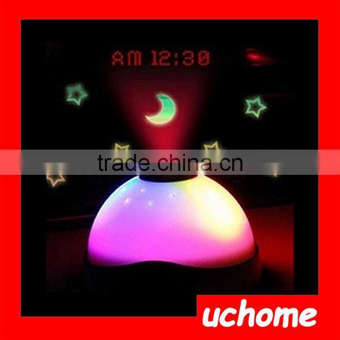 UCHOME LED Color Change Magic Projection Projector Alarm Clock