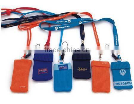 2014 mobile phone pvc waterproof bag with lanyard