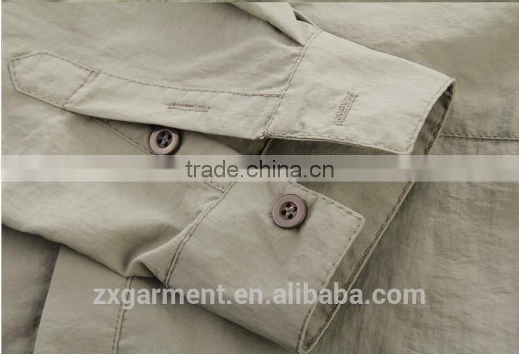 ZX UV outdoor Protection Fabric cheap Long Sleeve Fishing usage uv wholesale fishing shirts