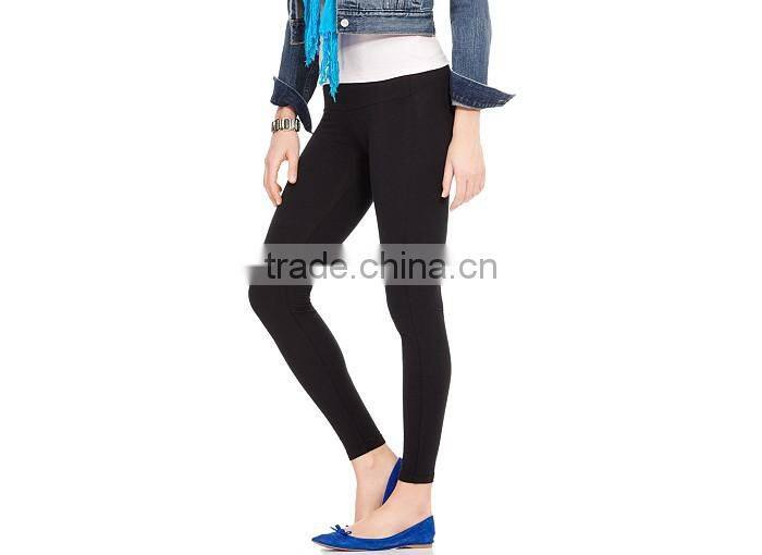 Ultra Fashionable plain blank black leggings