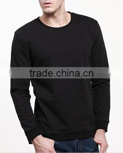 adult o-neck plain polyester/cotton sweatshirt custom wholesale from ningbo china