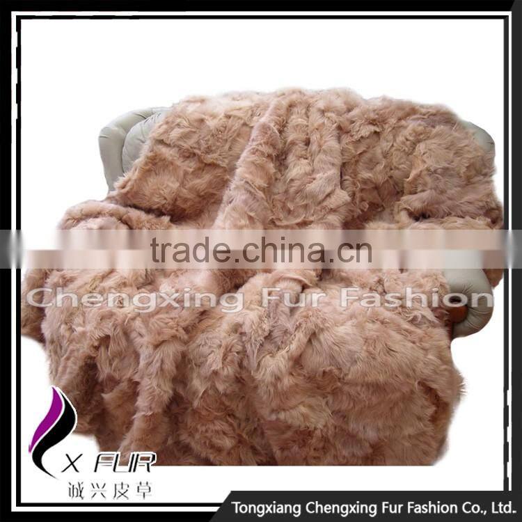 CX-D-50B Customize Design Genuine Sheep Lamb Fur Fur Blanket