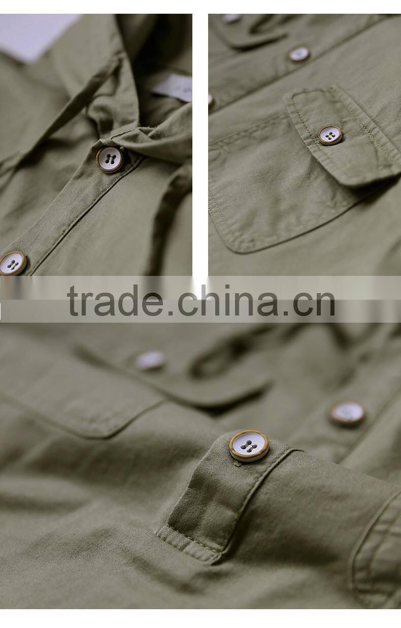 Fashion Korean style men military green winter jacket with hoodie mens hoodie&jacket design