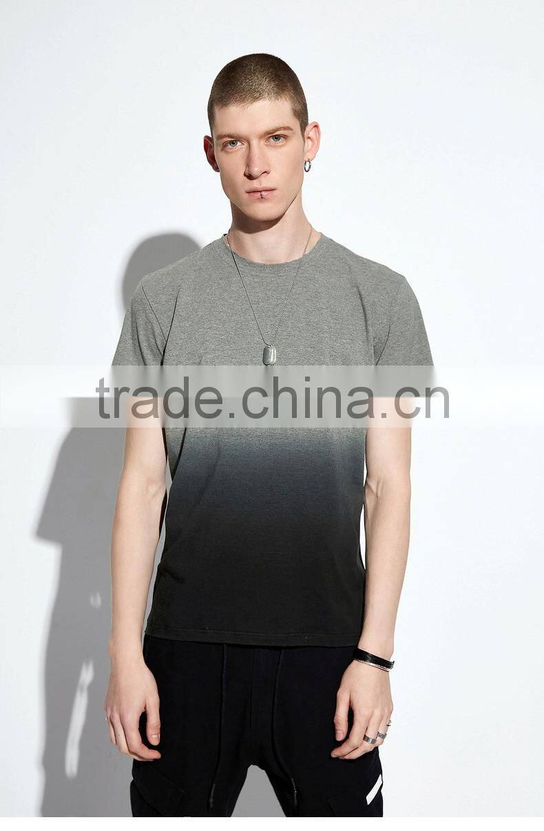 Latest Design Factory Custom O-neck 100% Cotton Short Sleeve Dip Dye t Shirt
