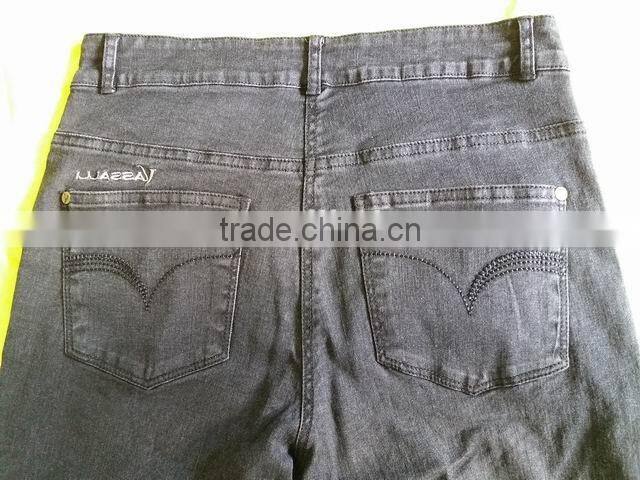 OEM western size ladies jean pants fashion design
