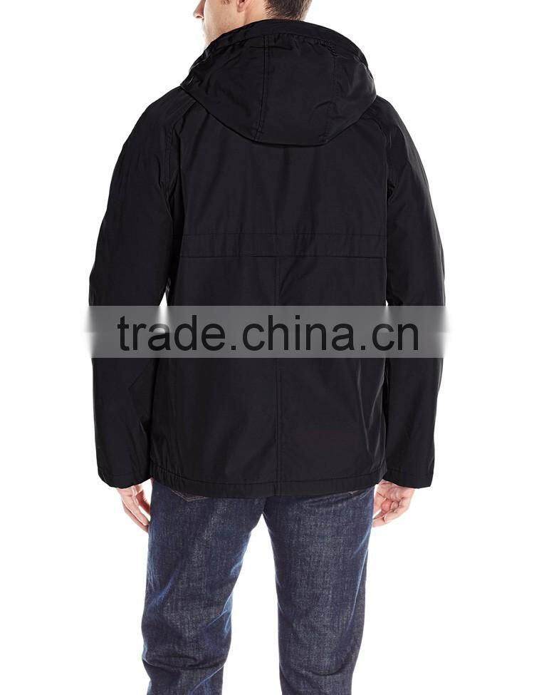 Custom varsity nylon/polyester coatches outdoor windbreaker hoodie jacket 2016