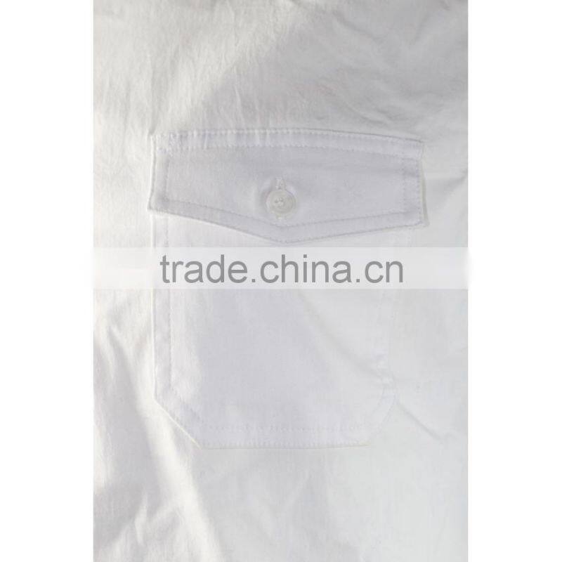 mens white poplin printed casual long sleeve button down shirt