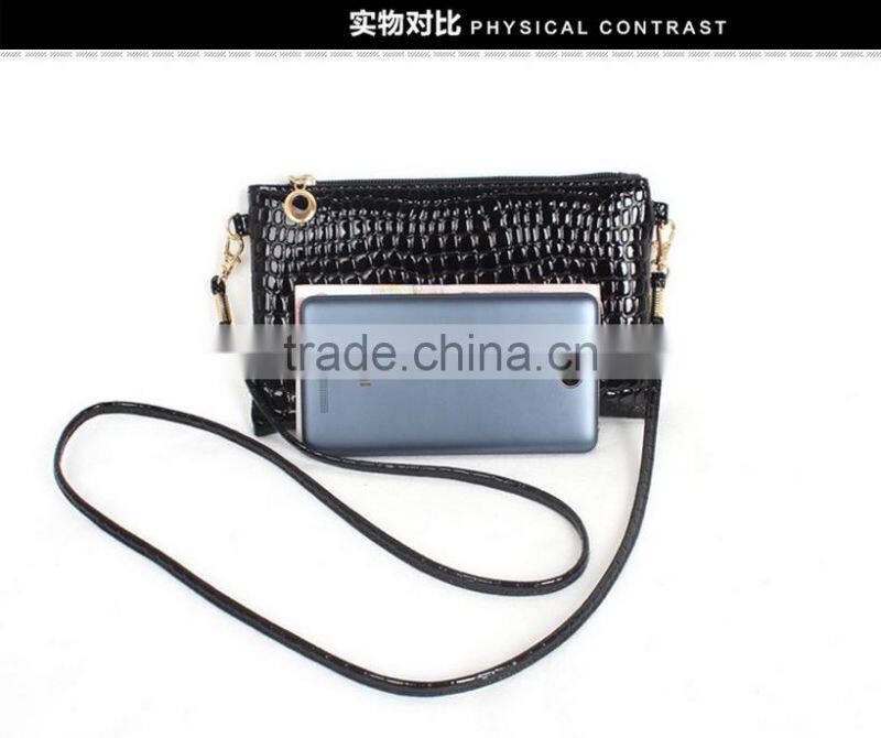 Korean fashion single shoulder pu leather crocodile lady women's shopping hand bag