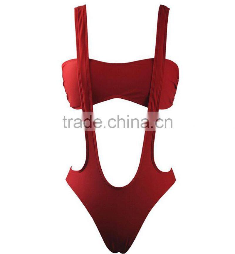 M895 dingyang fashion sexy bandage hollow one piece bikini swimwear