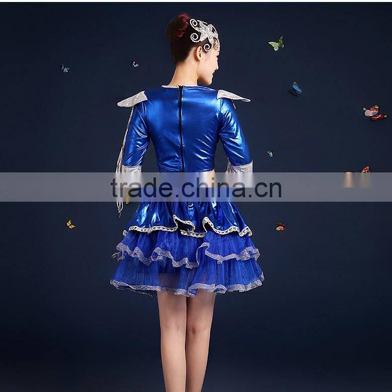 Performance Midriff Two Piece Wear Girls Sexy Party Dance Dresses