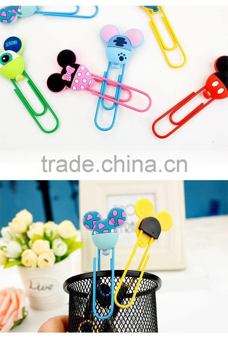 PVC paper clip planner mickey shape paper clip planner accessories