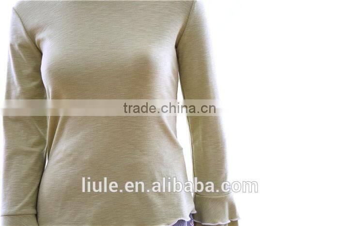 Latest fashion blouse design lady long sleeve comfortable blouse & top