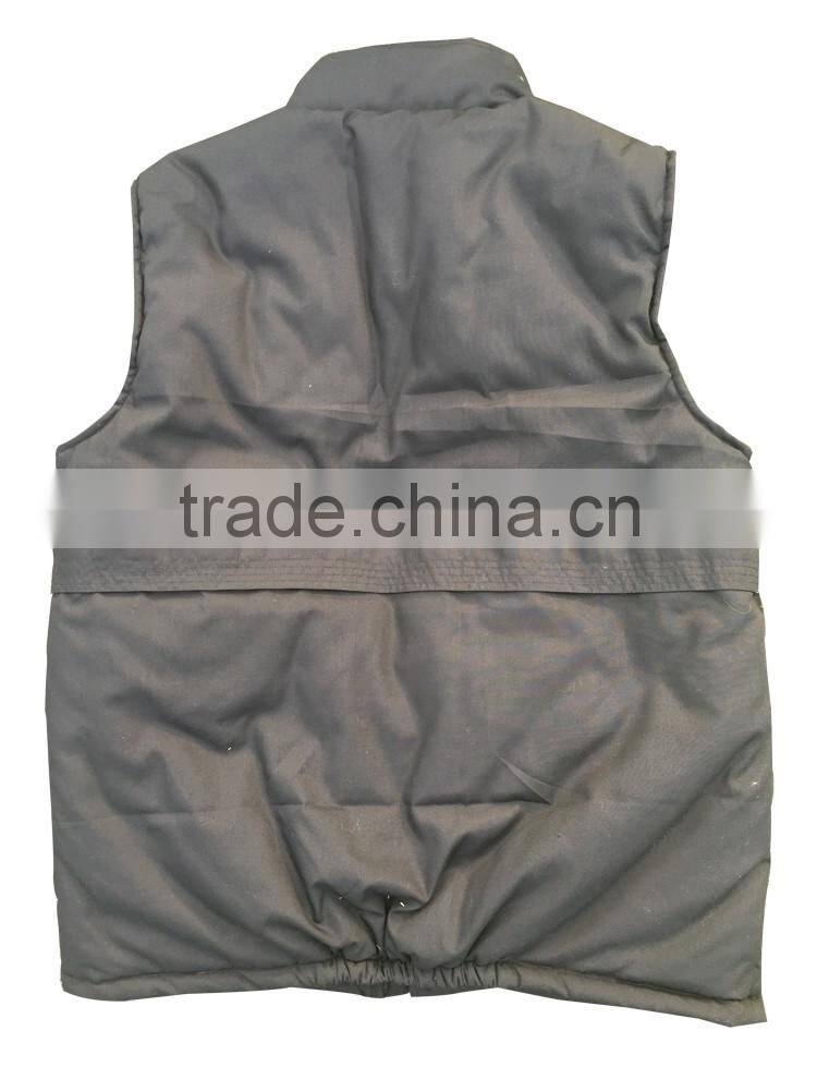 Custom mens quilted work wear bodywarmer tactical uniform vest