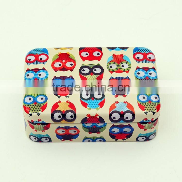 R1837H Manufacturer square tin box metal storage box wholesale gum tin box