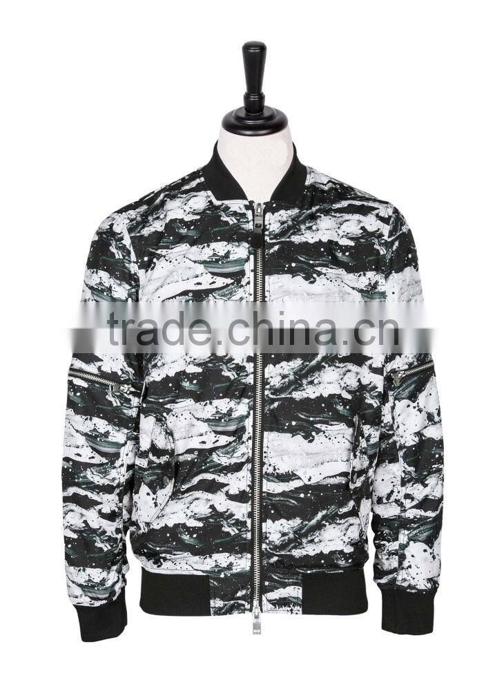 new classic fashion full printing marble knitted jackets and coat