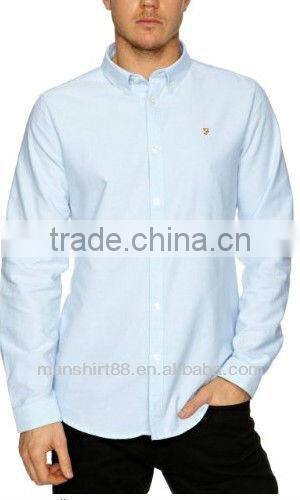 Mens oxford button down collar oxford casual shirt