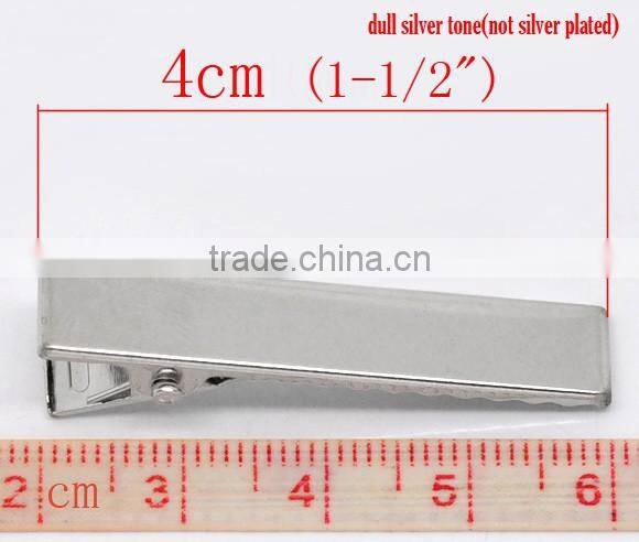Wholesale Hair Accessories Silver Tone Prong Barrettes Hair Clips