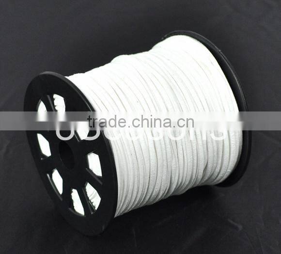 China Wholesale 2.5mm Wide White Velvet Cord for Necklace