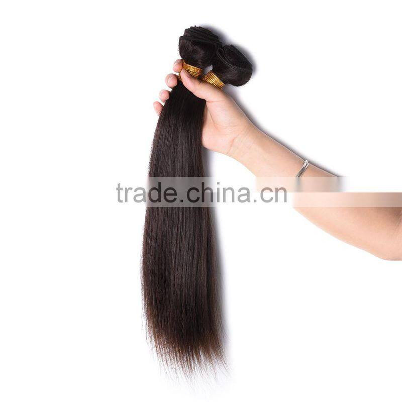 Wholesale straight #1 Color Virgin Brizalian straight hair