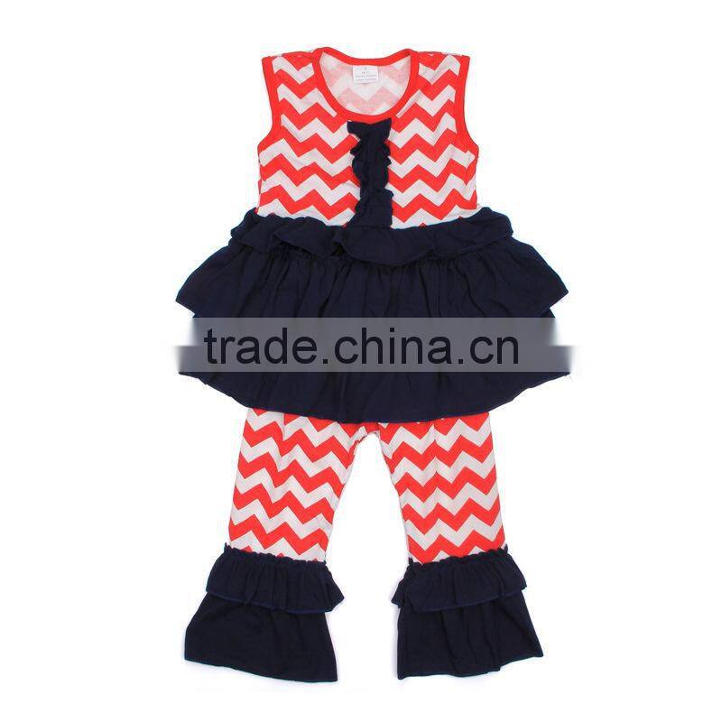chirden's spring autumn casual ruffled striped pants floral cotton soft two layers legging pants