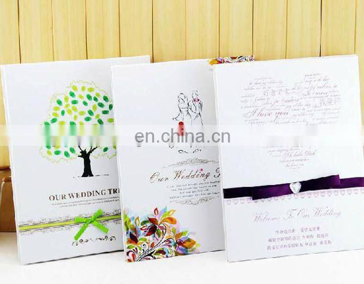 Heart Shaped fingerprint Romantic wedding guest book cheap wholesale