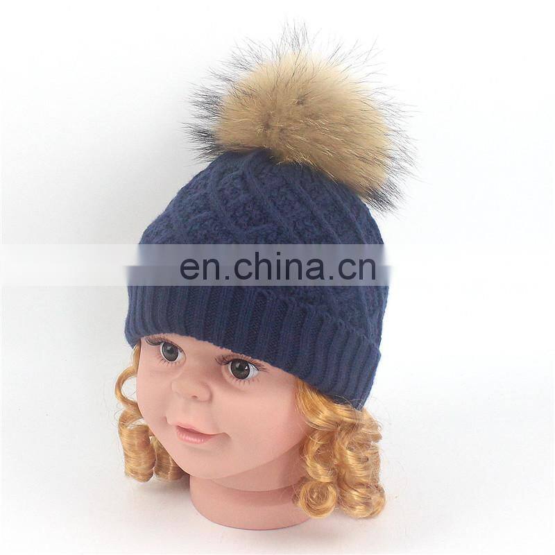 High Quality Pom Pom Cheap Custom Winter Hat Funny Baby Crochet Beanie