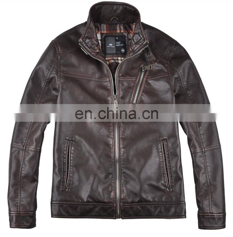 lastest fashion mens spring slim fit handsome leather jacket for men