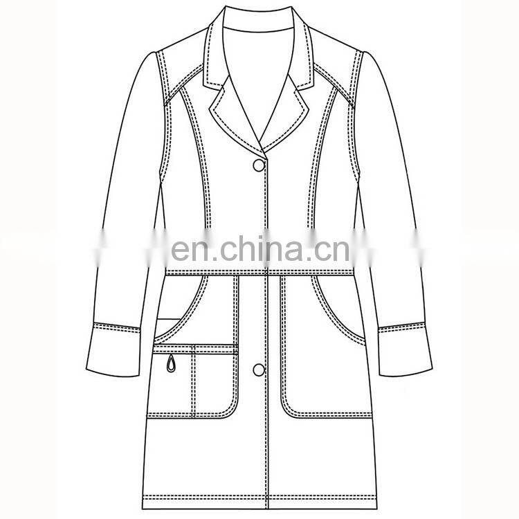100%Cotton White Hospital Uniforms Doctor Lab Coat