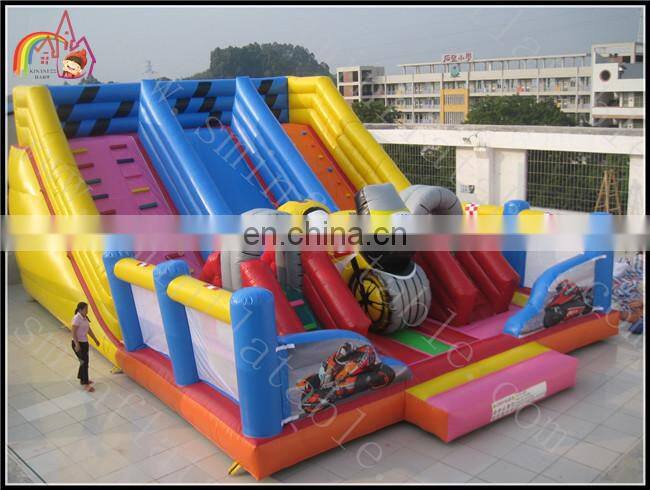 Top Fun large inflatable snow slide,kids soft climbing slide,drill playground for children