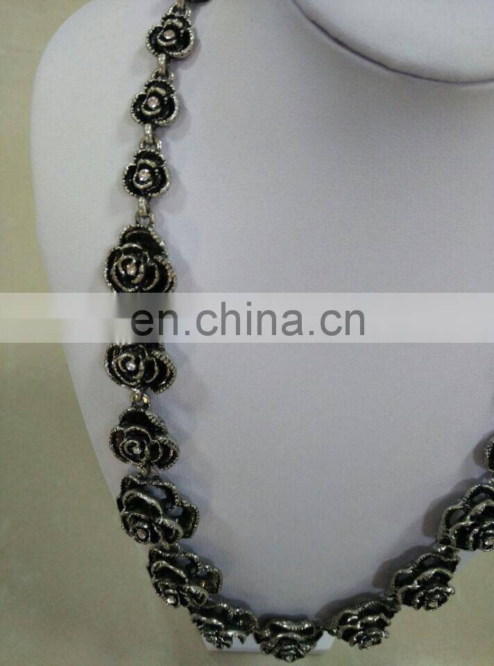 2015 fashion necklace ,antique flower necklace