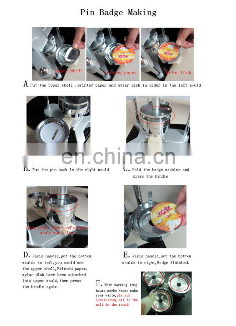 button badge machine used for polyester button in China market