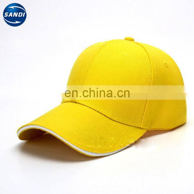 Promotional custom 6 panel golf sports cap