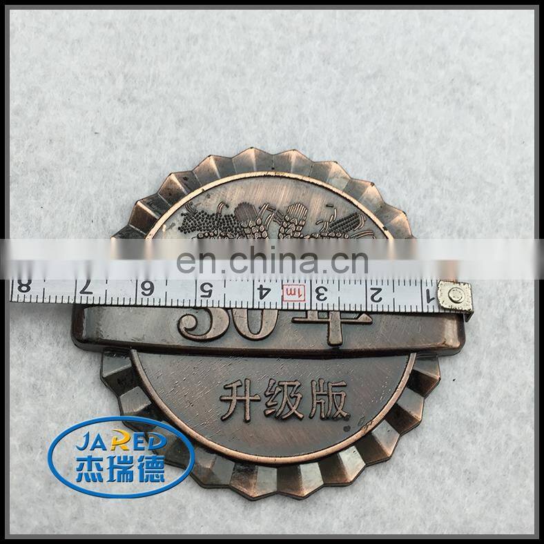 Adhesive Low Price Metal Wine Label Aluminum Material