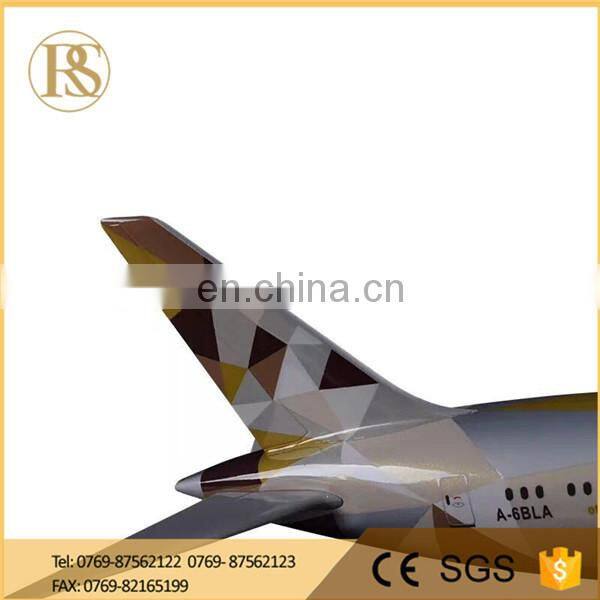 43CM Resin B787-8 Passenger Glider Cargo plane Model With Printing Client's Logo