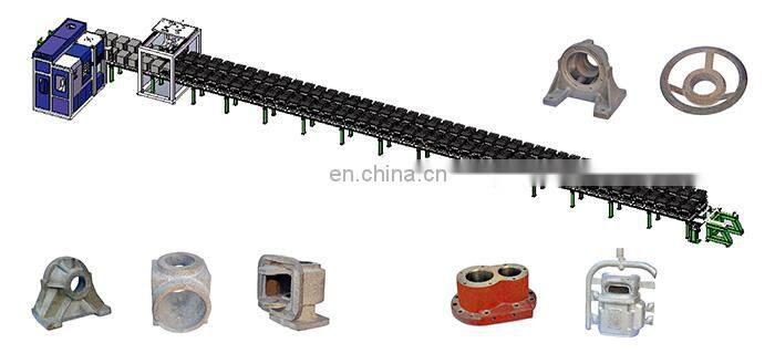 Metal pipe fitting iron foundry sand auto molding machine