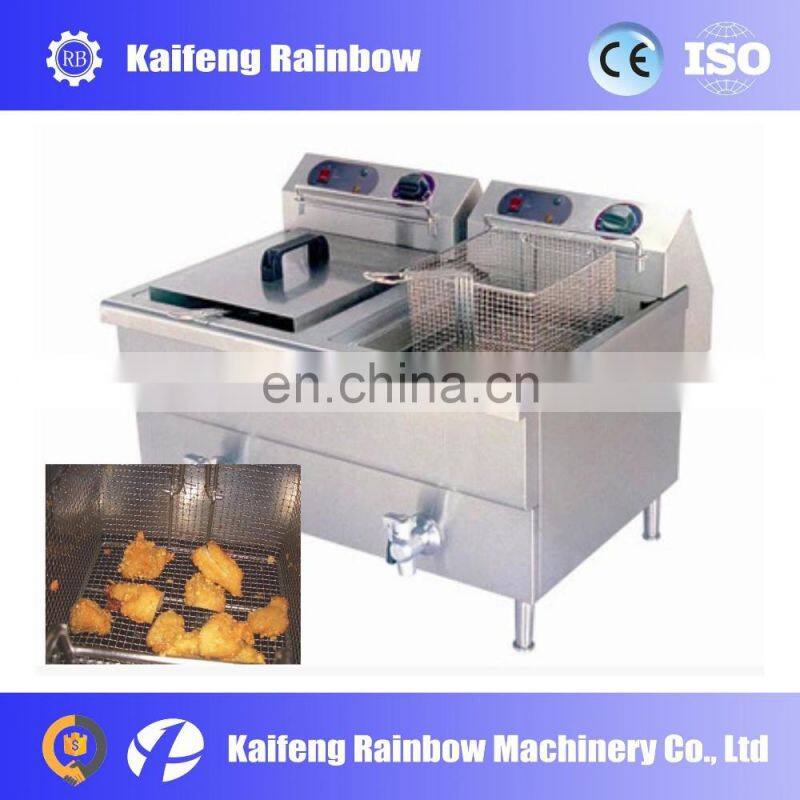 Industrial Made in China 2 tank potato chip frying machine chicken fryer for restaurant