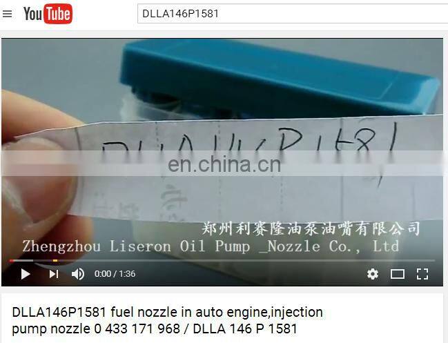 ERIKC DLLA146P1581 Fuel Injector Nozzle DLLA 146 P 1581 spraying systems nozzle 0 433 171 968 for 0445120067