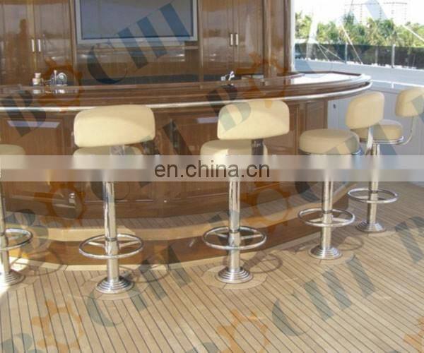 yachts and ships with round base and stainless steel bar stool