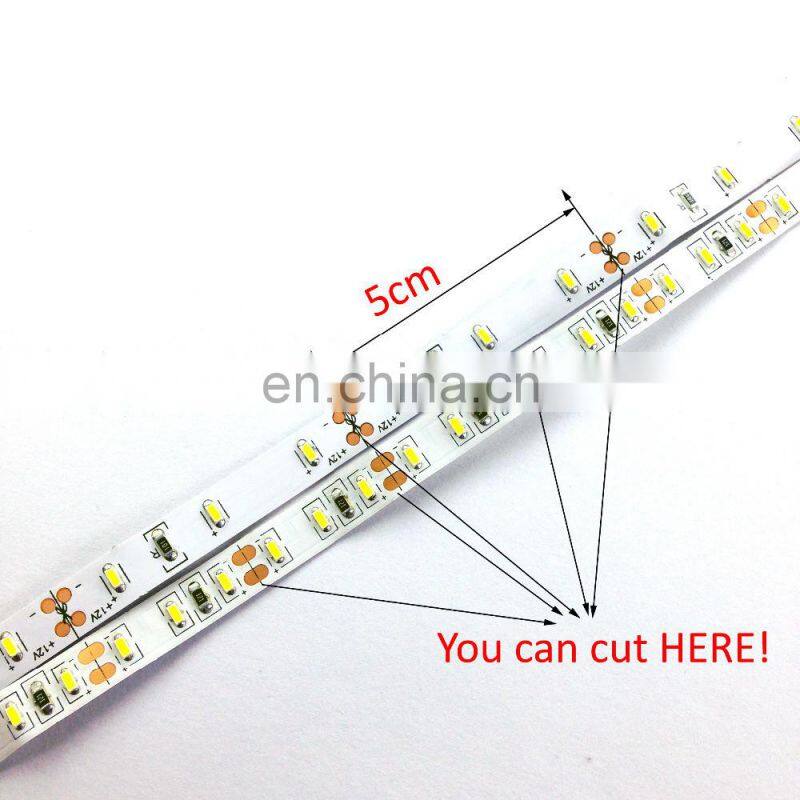 high bright smd 3014 led chip 240leds per meter m light led strip with specifications