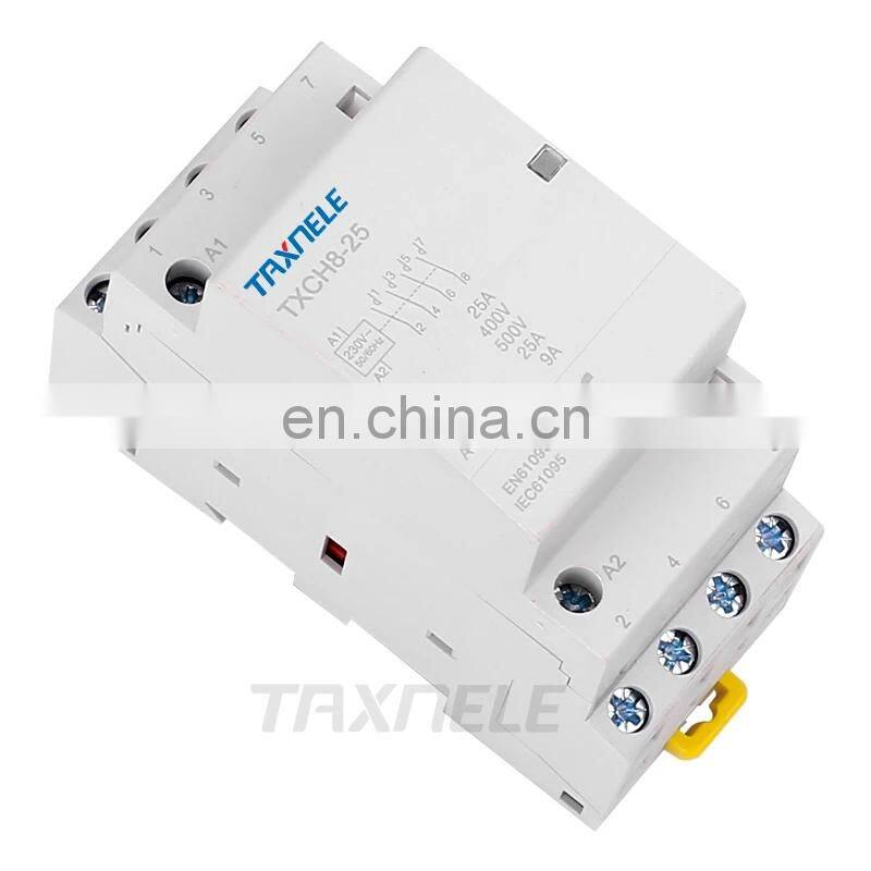 4P 16A 25A 2NC2NO 4NO 4NC 220V/230V 50/60HZ Din rail Household ac Modular contactor