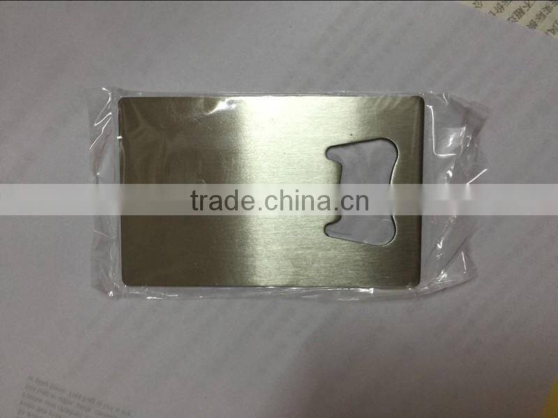 blank business card bottle opener