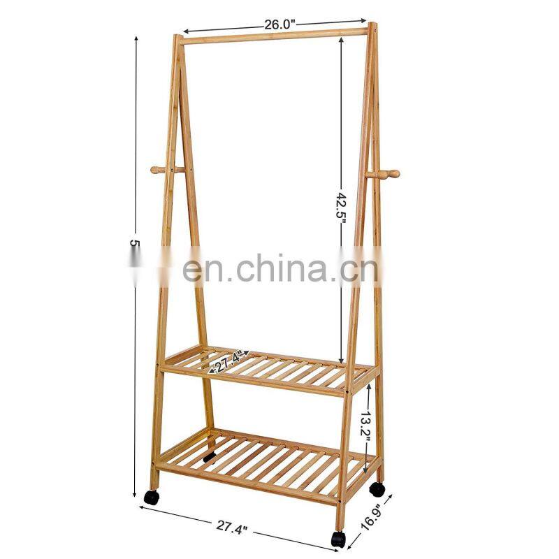 Factory Price Folding Three Tier Home Decor Shelves Decorative Bamboo Wall Shelf Wood For Sale