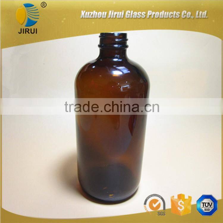 16oz blue glass boston bottle with bakelite cap