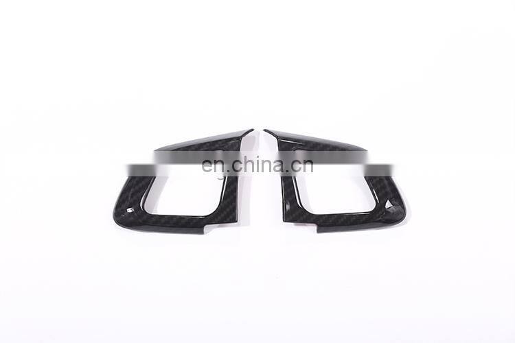 New! Carbon Fiber Style ABS Plastic Accessories For Land Rover Range Rover Evoque Steering Wheel Button Cover Trim