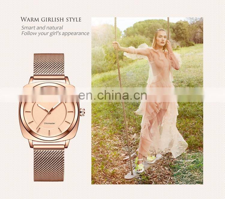 HANNAH MARTIN 106 Luxury Ladies Watches Stainless Steel Mesh Strap Japan Quartz Movement Women Wrist Watch
