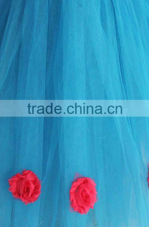 Frozen Dress Elsa Costume Anna Dress With Flower And Crochet Top Dress