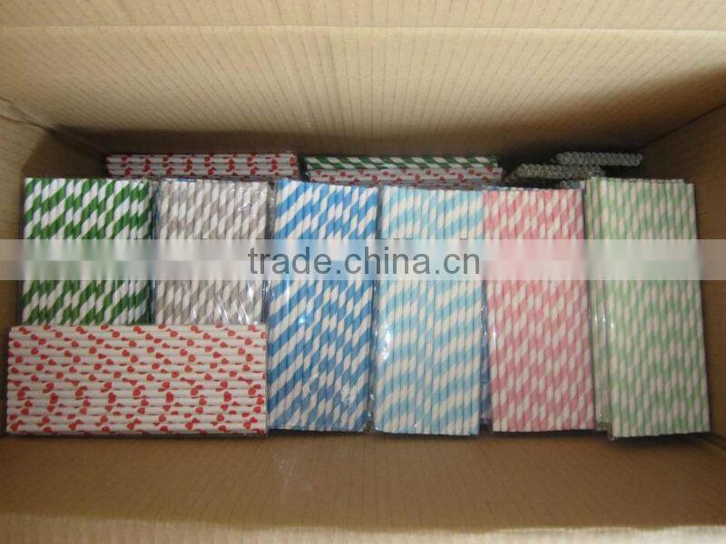 NEW Lovely Stripped Decorative Drinking Paper Straws